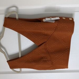 NWT Maeve Cropped Quilted Vest with Side Buttons Medium Petite